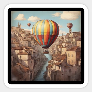 Air Balloon Sky Wings Travel Vintage Aircraft Sticker